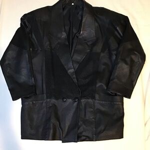 Women’s Genuine Black Leather Blazer/Jacket Sz 40